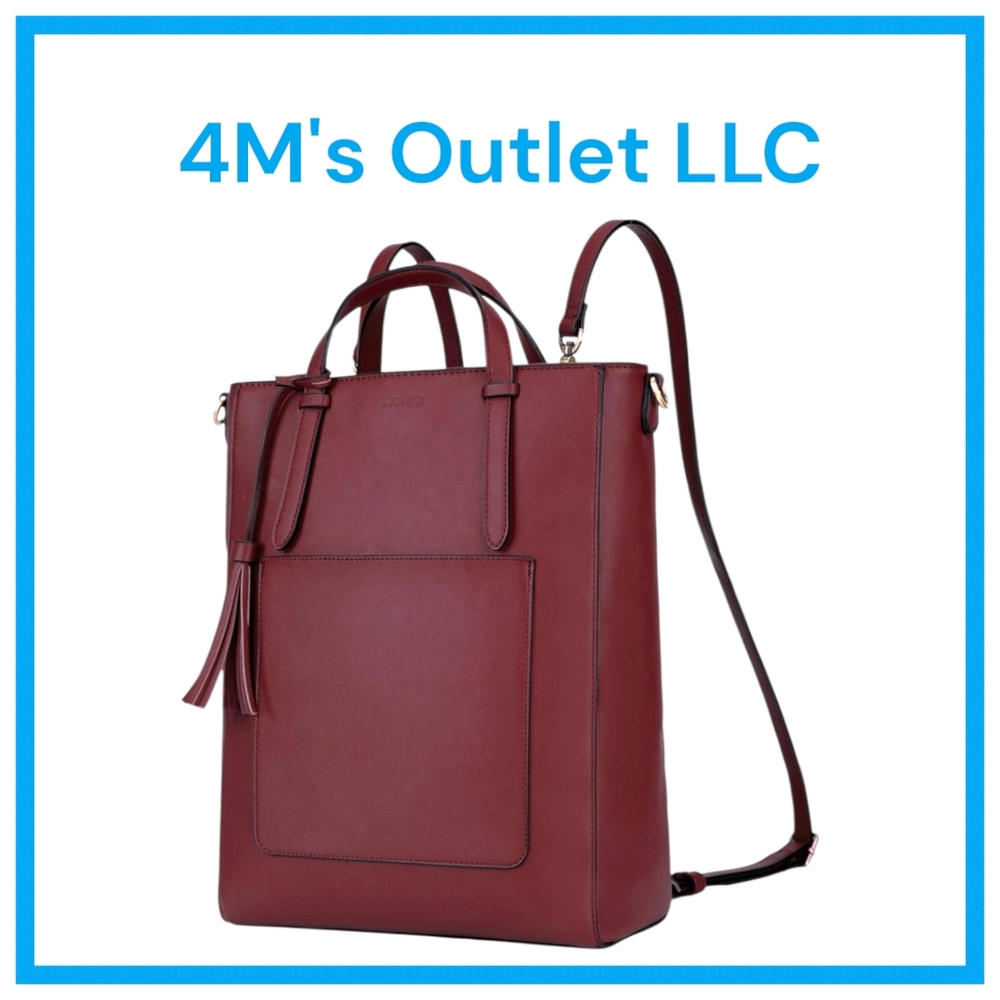 Burgundy Leather Tote Bag